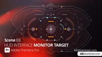HUD Interface Monitor Target 03 Pr Premiere Pro template preview