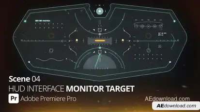 HUD Interface Monitor Target 04 Pr Premiere Pro template preview