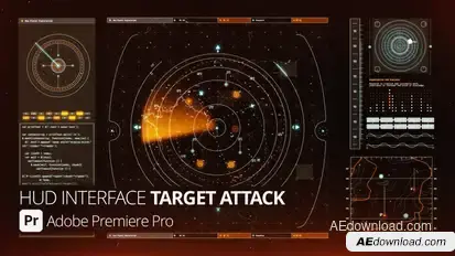 HUD Interface Radar Pr Premiere Pro template preview