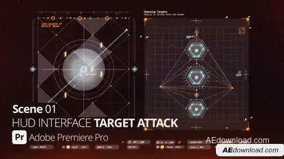 HUD Interface Target Attack Pr 01 Premiere Pro template preview