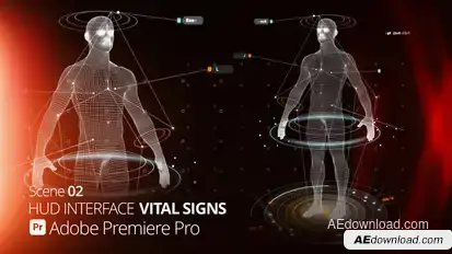 HUD Interface Vital Signs 02 Pr Premiere Pro template preview