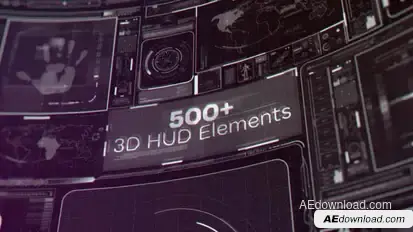 HUD Motion Graphics Package Video Displays template preview