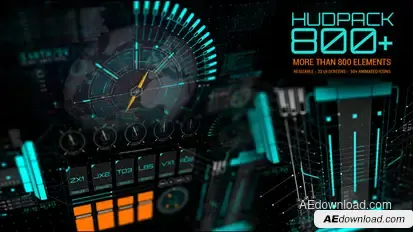 HUD Pack 800+ Video Displays template preview