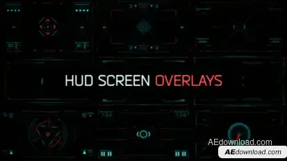 HUD Screen Overlays Video Displays template preview