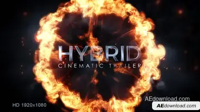 Hybrid Cinematic Trailer Video Displays template preview