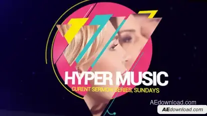 Hyper Music Festival Video Displays template preview