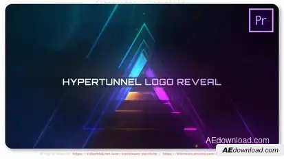 Hypertunnel Logo Reveal Premiere Pro template preview