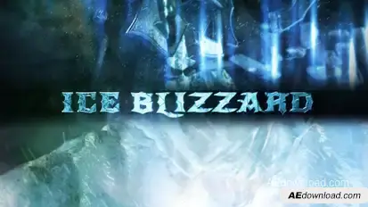 Ice Blizzard Logo Video Displays template preview