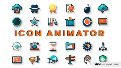 Icon Animator Video Displays template preview