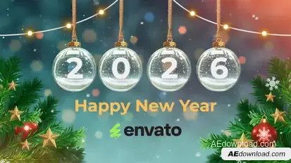 Happy New Year Snowglobe Countdown Openers template preview
