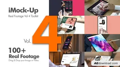 iMock-Up Real Footage Vol 4 Toolkit Video Displays template preview