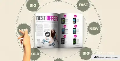 In Magazine Video Displays template preview