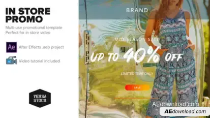 In Store Sale Promo Video Displays template preview