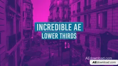 Incredible AE Lower Thirds Video Displays template preview