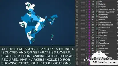India Map Kit Video Displays template preview