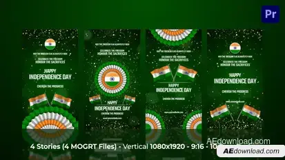 Indian Independence Day Stories MOGRT Premiere Pro template preview