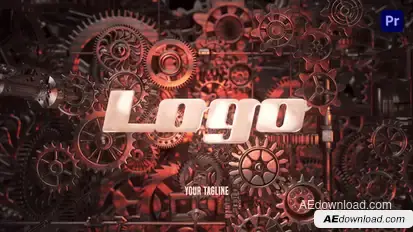 Industrial 3D Metal Logo Intro - Premiere Pro Premiere Pro template preview