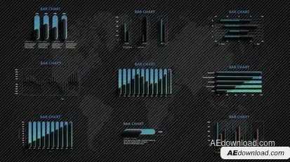 Infographic Bar Charts | MOGRT Premiere Pro template preview