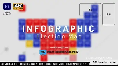 Infographic Election Map | MOGRT for Premiere Pro Premiere Pro template preview