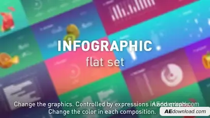 Infographic flat set Video Displays template preview