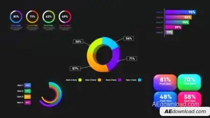 Infographic Graphs Toolkits Video Displays template preview