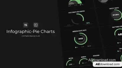 Infographic - Pie Charts / PR Premiere Pro template preview