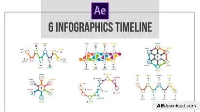 Infographics 6 Roadmaps Template Video Displays template preview