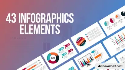 Infographics - 43 Elements Video Displays template preview