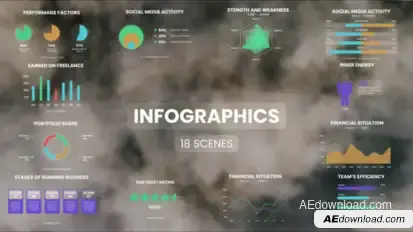 Infographics Video Displays template preview