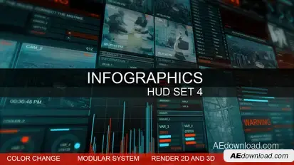 Infographics HUD smart graphics Video Displays template preview