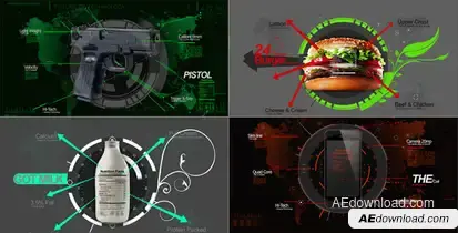 Infographics Mix Video Displays template preview