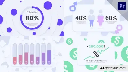 Infographics | MOGRT Premiere Pro template preview