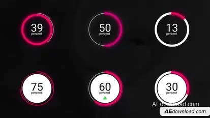Infographics Pie Chart Video Displays template preview