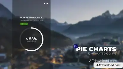 Infographics Pie Charts | MOGRT Premiere Pro template preview