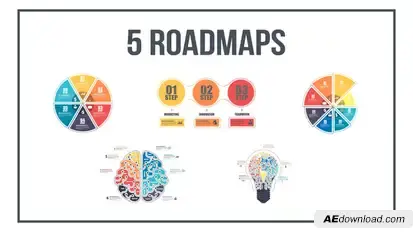 Infographics Roadmaps №1 Video Displays template preview
