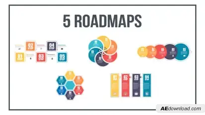 Infographics Roadmaps №3 Video Displays template preview