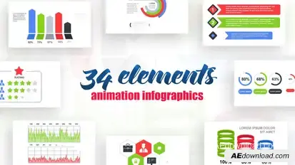 Infographics vol.13 Video Displays template preview