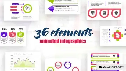 Infographics Vol.5 Video Displays template preview