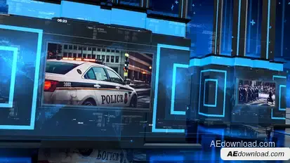 Information News Video Displays template preview