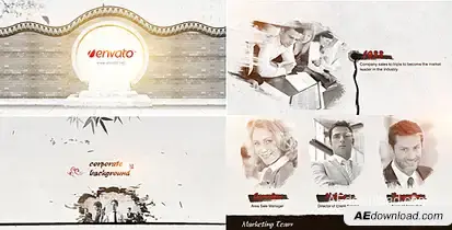 Ink Corporate Video Displays template preview