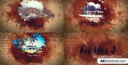 Ink Movie Titles Video Displays template preview