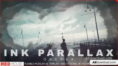 Ink Parallax Opener Video Displays template preview