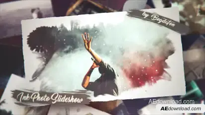 Ink Photo Slideshow Video Displays template preview