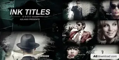 Ink Titles Video Displays template preview
