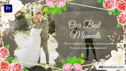 Ink Wedding Slideshow MOGRT Premiere Pro template preview