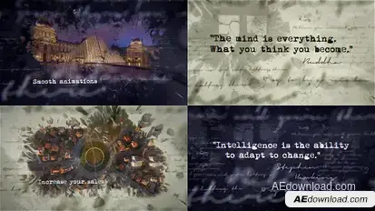 Inspirational Ink Titles Video Displays template preview