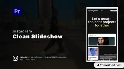 Instagram Clean Slideshow for Premiere Pro Premiere Pro template preview