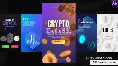 Instagram Crypto Stories Video Displays template preview