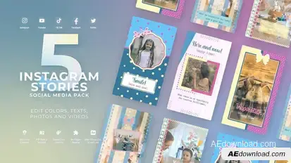 Instagram Happy Summer Pastel Reel Mogrt Premiere Pro Premiere Pro template preview