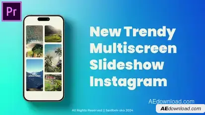 Instagram Multiscreen Slideshow MOGRT for Premier Pro Premiere Pro template preview